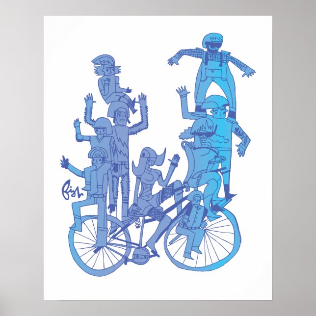 Radfahrer Poster (Vorne)