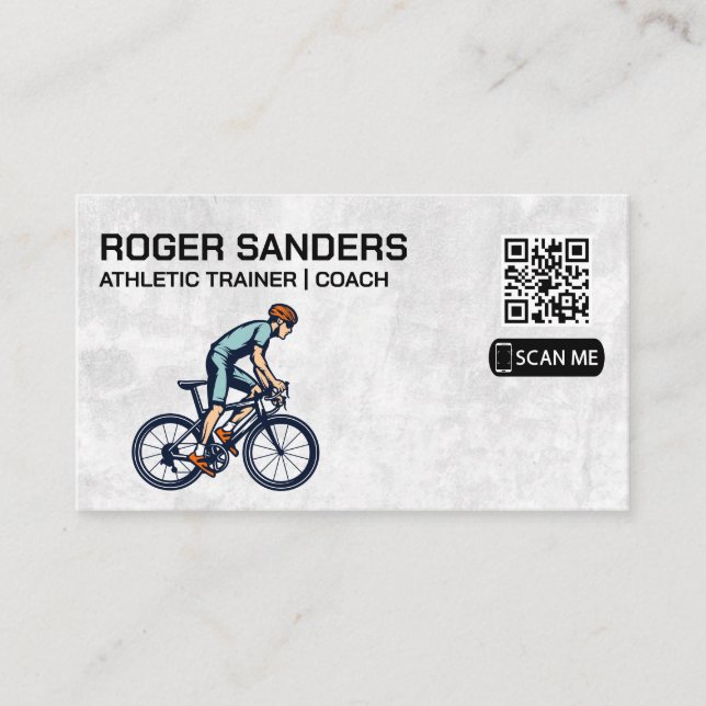 Radfahrer | QR-Visitenkarte Visitenkarte (Vorderseite)