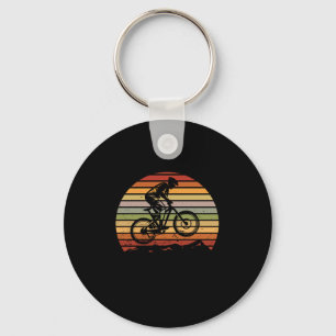 Radfahrer Retro Vintage Mountainbike-Fahren Radfah Schlüsselanhänger