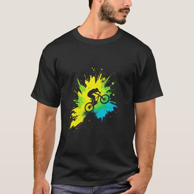 Radfahrer-Silhouette T-Shirt (Vorderseite)