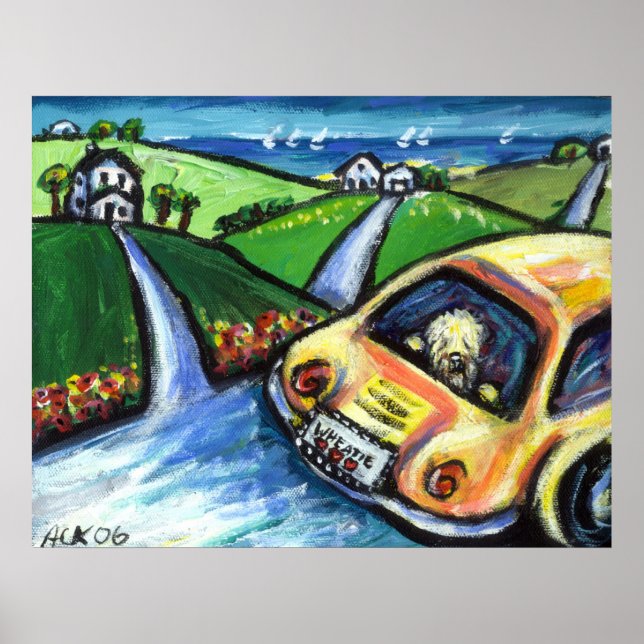 Radfahrer-Sommerwagenfahrt Poster (Vorne)