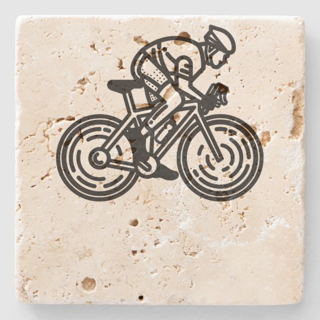 Radfahrer Steinuntersetzer (Vorderseite)
