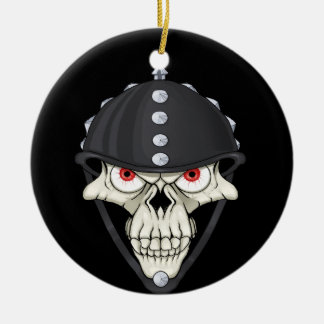 Radfahrer-Sturzhelm-Schädelentwurf für Keramik Ornament