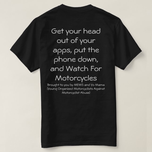 Radfahrer-T - Shirt (Design Rückseite)
