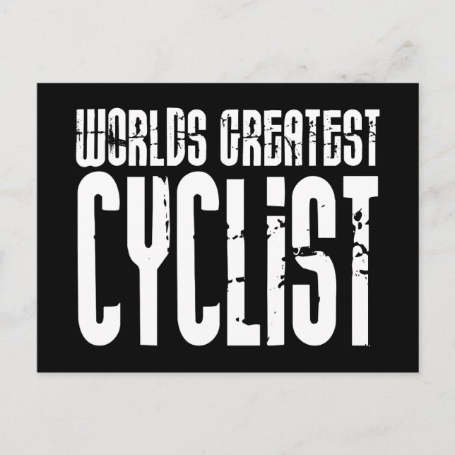 Radfahrer und Weltbeste Radfahrer Postkarte (Vorderseite)
