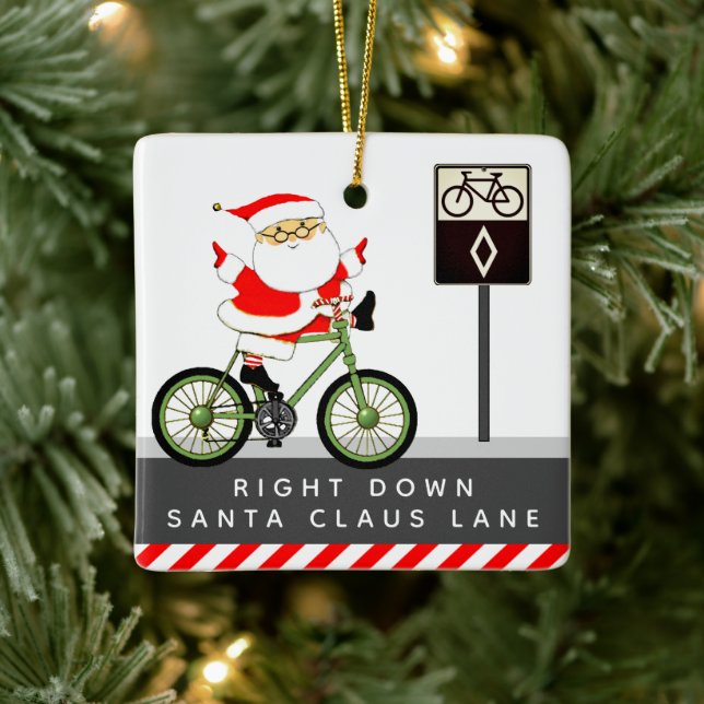 Radfahrer Urlaub Keramik Ornament (Baum)