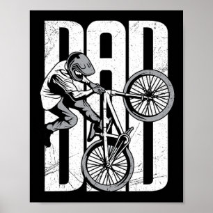 Radfahrer-Vater Mountainbike-Fahren Bmx Alles Gute Poster