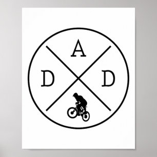 Radfahrer-Vater Mountainbike Fahrrad Radfahren Vat Poster