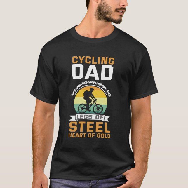 Radfahrer Vater Radfahrer T-Shirt (Vorderseite)