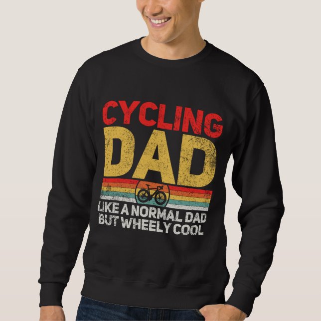 Radfahrer Vater Vatertag Sweatshirt (Vorderseite)