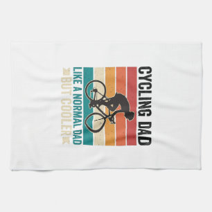 Radfahrer-Vater Vintage-Biker-Vater T-Shirt-Design Geschirrtuch