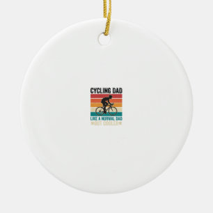 Radfahrer-Vater Vintage-Biker-Vater-T-Shirt-Design Keramik Ornament