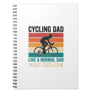Radfahrer-Vater Vintage-Biker-Vater T-Shirt-Design Notizblock