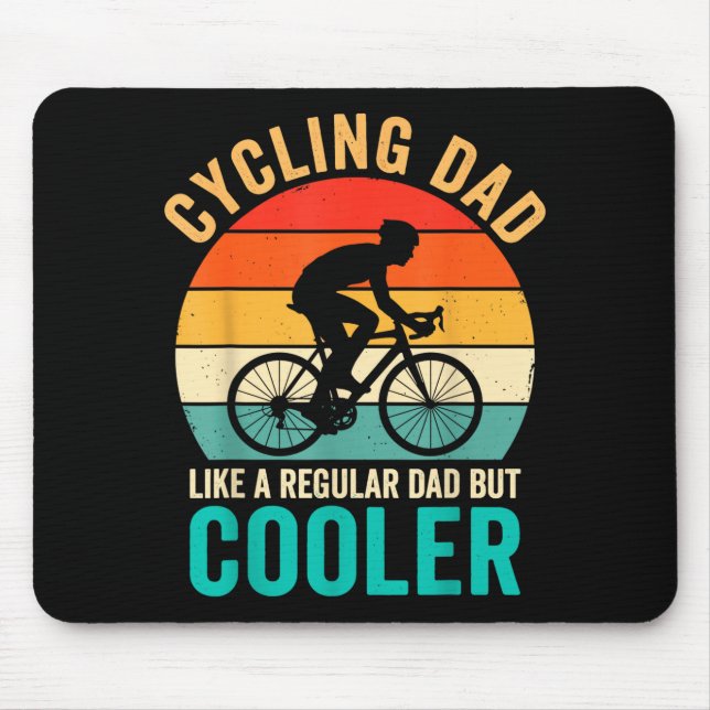 Radfahrer-Vater wie ein normaler, aber cooler Fahr Mousepad (Vorne)