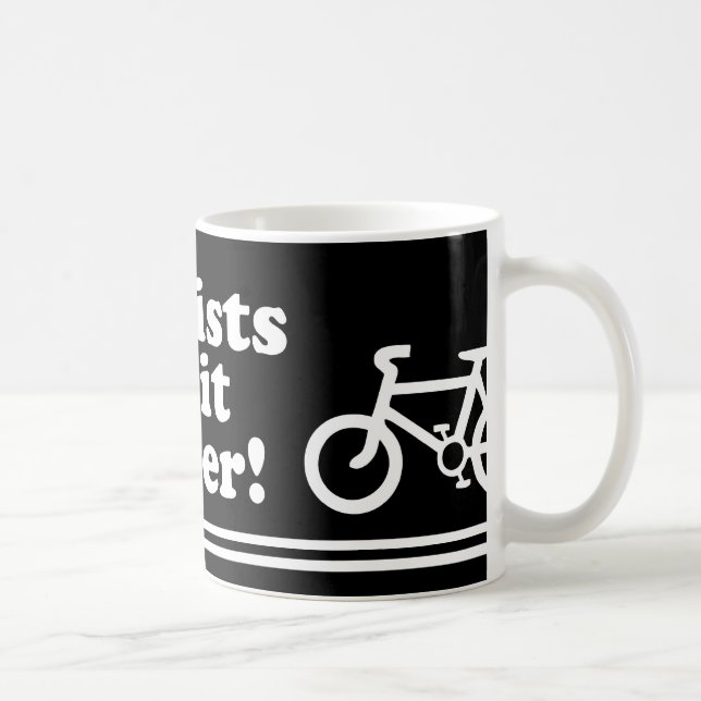 Radfahrer verbessert es kaffeetasse (Rechts)