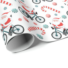 Radfahrer Weihnachts-Wrapping Papier Geschenkpapier