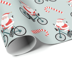 Radfahrer Weihnachts-Wrapping Papier Geschenkpapier