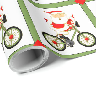 Radfahrer Weihnachtsfeiertag Geschenkpapier
