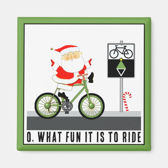 Radfahrer-Weihnachtsgeschenke Magnet (Vorne)