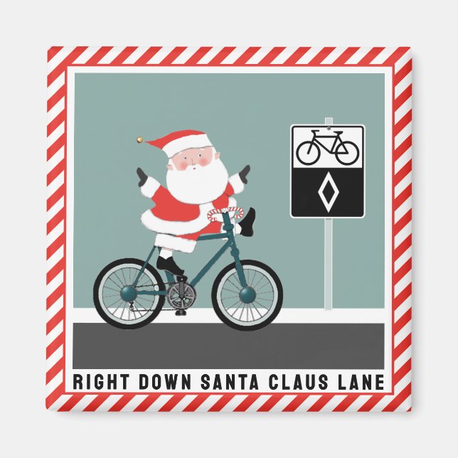 Radfahrer-Weihnachtsgeschenke Magnet (Vorne)