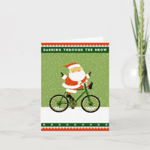Radfahrer Weihnachtskarten Feiertagskarte