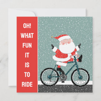 Radfahrer Weihnachtskarten Feiertagskarte