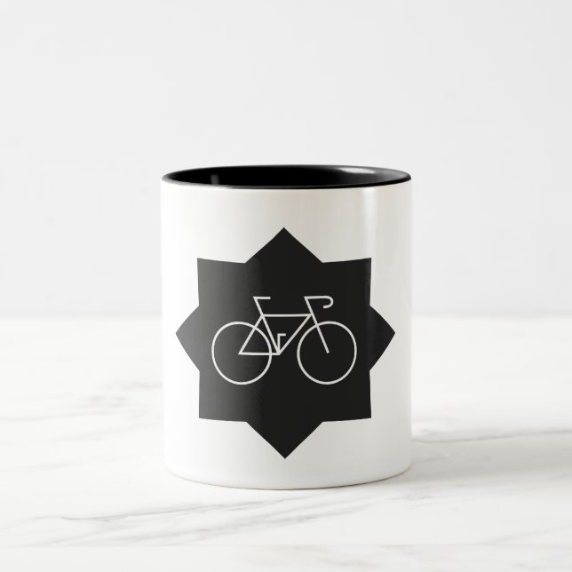 Radfahrer Zweifarbige Tasse (Mittel)