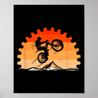 Radfahrer-Zyklus Vintage Für Mountainbike-Tour Poster