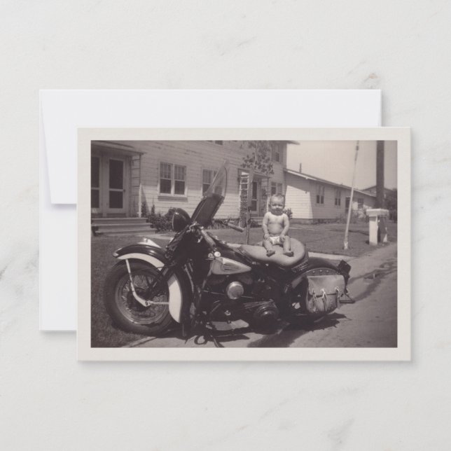 Radfahrerbaby Einladung (Vorderseite)