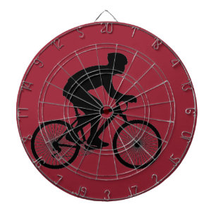 Radfahrerin Dartscheibe