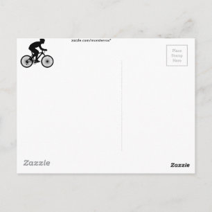 Radfahrerin Postkarte