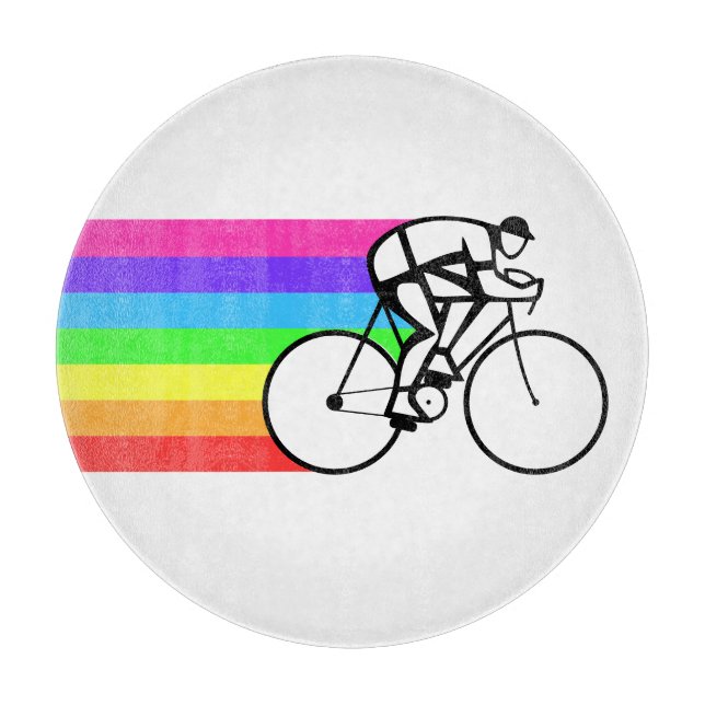 Radfahrerin Schneidebrett (Vorderseite)