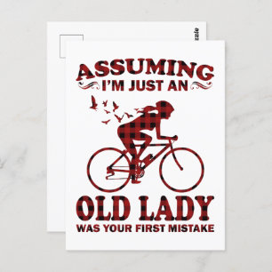 Radfahrerin vorausgesetzt, ich bin nur eine alte D Postkarte