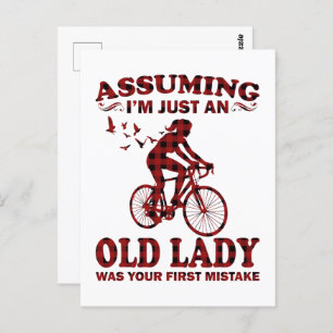 Radfahrerin vorausgesetzt, ich bin nur eine alte L Postkarte