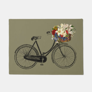Radfahrrad Blume Türmatte taupe