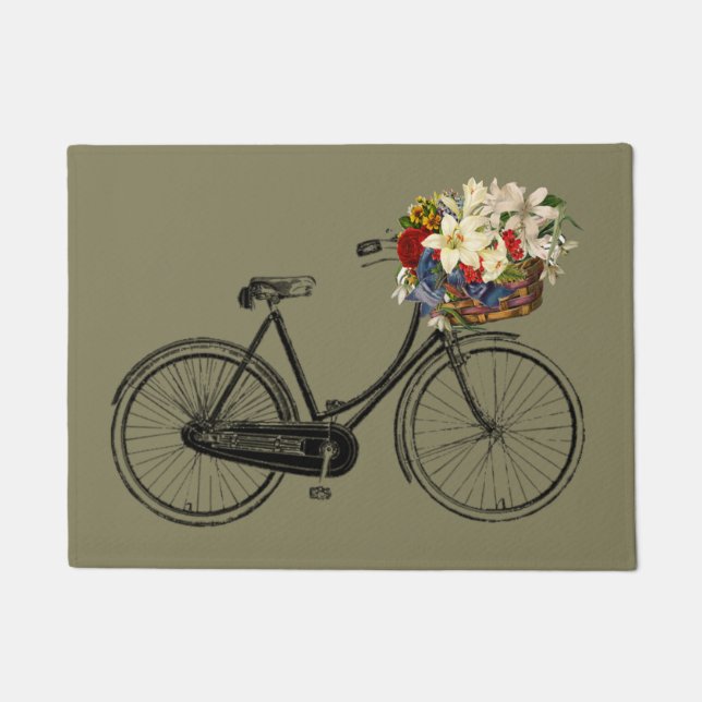 Radfahrrad Blume Türmatte taupe (Vorderseite)