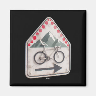 Radfahrschild - Sammeln Sie rote Kletterpunkte in Magnet
