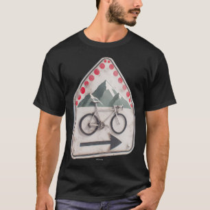 Radfahrschild - Sammeln Sie rote Kletterpunkte in T-Shirt