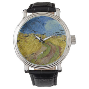 Radfeld mit Kronenmalerei Vincent Van Gogh Armbanduhr