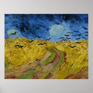 Radfeld mit Kronenmalerei Vincent Van Gogh Poster