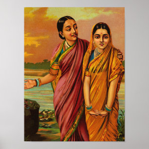 Radha, Göttin der Liebe von Raja Ravi Varma Poster