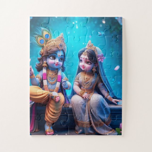 Radha Krishana zigsaw-Puzzle Puzzle (Vertikal)