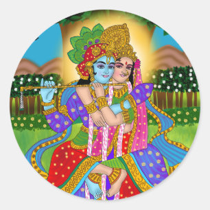 Radha Krishna Aufkleber