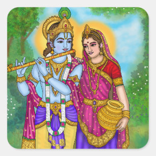 Radha Krishna Aufkleber