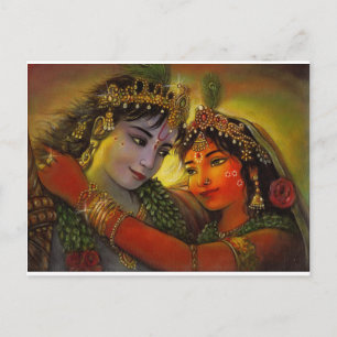 RADHA KRISHNA CLASSIC-MALERIERUNG POSTKARTE
