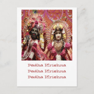 Radha KRISHNA für Liebe, Frieden und Wohlstand Postkarte