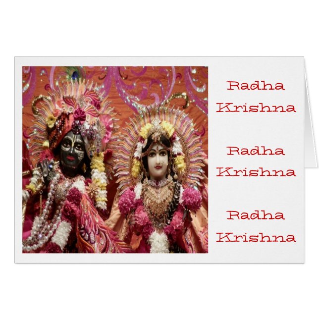Radha KRISHNA für Liebe, Wohlstand des Friedensn (Vorderseite (Horizontal))