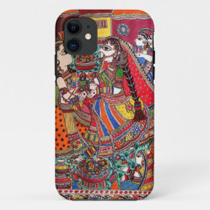 RADHA KRISHNA HINDISCHE KUNST-ART GOTT-MADHUBANI Case-Mate iPhone HÜLLE