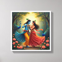 Radha Krishna spirituelle Gemälde 🌺🎶.