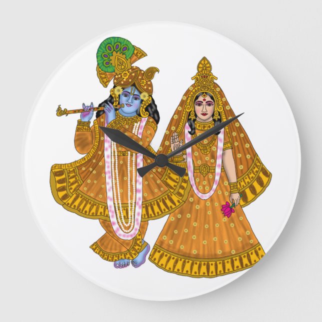 Radha Krishna Uhr (Vorderseite)